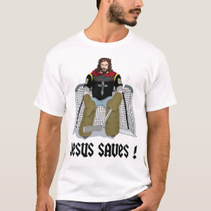 Jesus redt Ice Hockey T-shirt