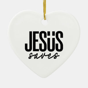 JESUS REDT KERAMISCH ORNAMENT