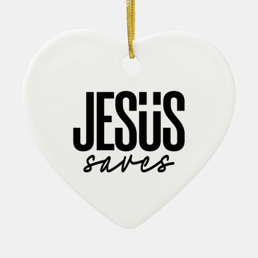 JESUS REDT KERAMISCH ORNAMENT (Voorkant)