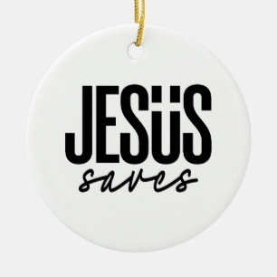 JESUS REDT KERAMISCH ORNAMENT