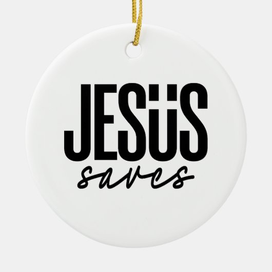 JESUS REDT KERAMISCH ORNAMENT (Voorkant)