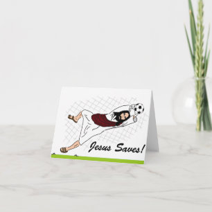 'Jesus redt!' Kerstgroetkaart Feestdagen Kaart