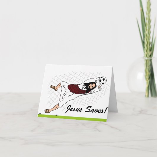 'Jesus redt!' Kerstgroetkaart Feestdagen Kaart (Voorkant)