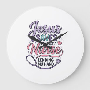 Jesus redt Nurse Faith Shirt Design_1 Grote Klok