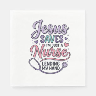 Jesus redt Nurse Faith Shirt Design_1 Servet