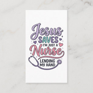 Jesus redt Nurse Faith Shirt Design_1 Visitekaartje
