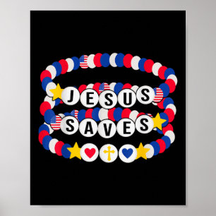 Jesus Redt Usa Armbanden Patriottisch Christelijk Poster