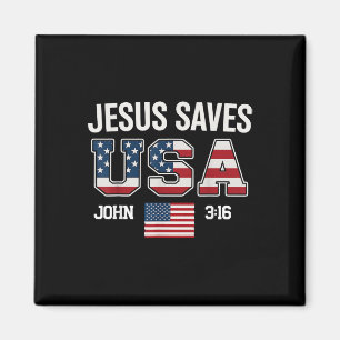 Jesus redt Usa Christelijk Kruis God Geloof Bijbel Magneet