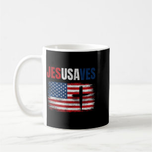 Jesus redt Usa Jesusaves Christelijk Religieus Koffiemok