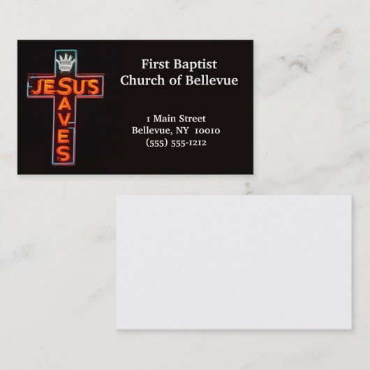 Jesus redt Visitekaartje (Voorkant / Achterkant)