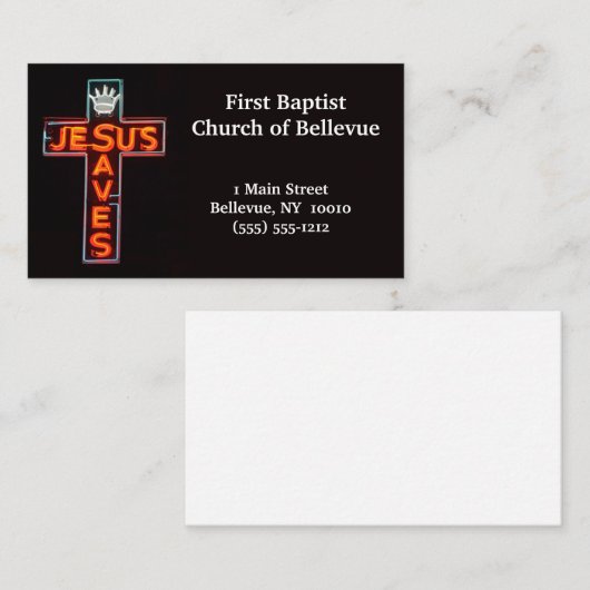 Jesus redt Visitekaartje (Voorkant / Achterkant)