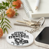 Jesus redt zondaar - Kitty Sleutelhanger (Voorkant Rechts)