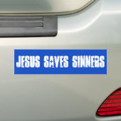 Jesus Redt Zondaars Bumpersticker (Op auto)
