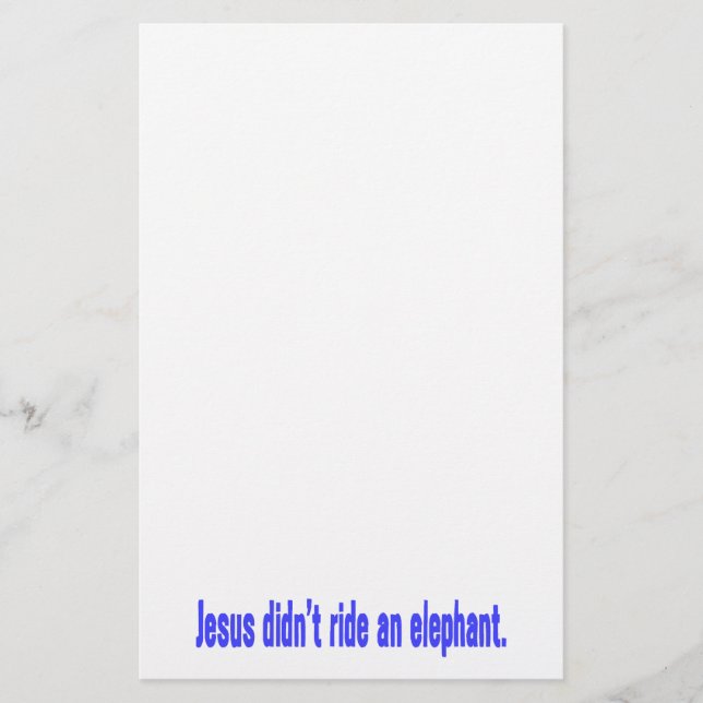 Jesus Reed Geen Olifant Bumpersticker (Voorkant)