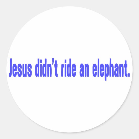 Jesus Reed Geen Olifant Sticker (Voorkant)