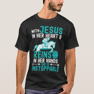 Jesus Reins en Barrel Racing T-shirt