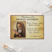 Jesus Religious St. Padre Pio Prayer katholiek Kaart (Voorkant / Achterkant in situ)