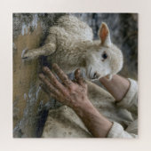 Jesus Rescuing a Lamb From a Mud Puddle Legpuzzel (Horizontaal)