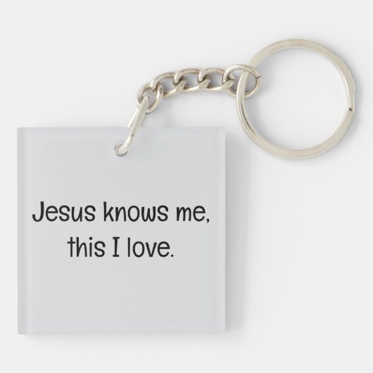 Jesus Rescuing a Lamb from a Mud Puddle Sleutelhanger (Achterkant)