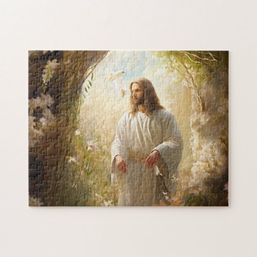 Jesus Resurrection Garden puzzel (Horizontaal)