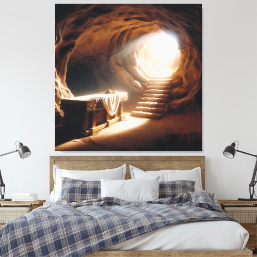 Jesus Resurrection Versie 1 Canvas Afbeelding (Insitu (Slaapkamer))