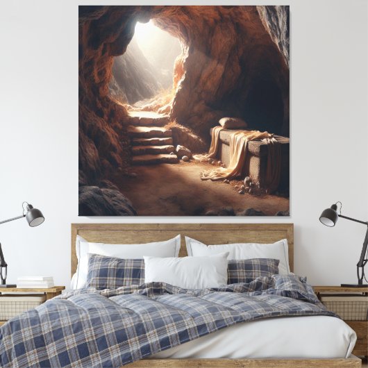 Jesus Resurrection Versie 2 Canvas Afbeelding (Insitu (Slaapkamer))