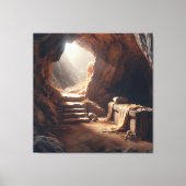 Jesus Resurrection Versie 2 Canvas Afbeelding Afdruk (Voorkant)