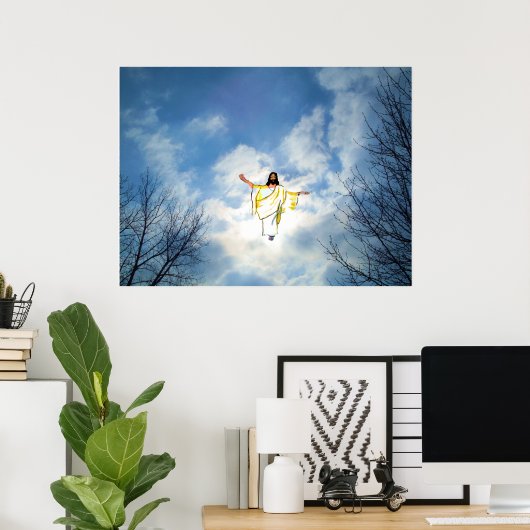 JESUS RETURNS poster (Thuiskantoor)