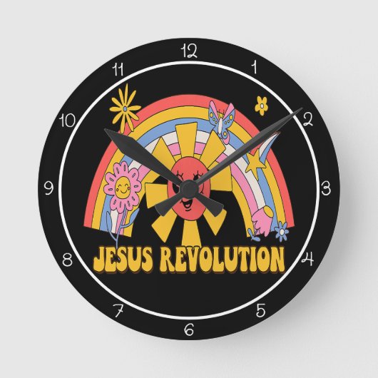 Jesus Revolution Graphic Ronde Klok (Voorkant)