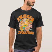 Jesus Revolution Grappig Christelijk Groovy Boho V T-shirt (Voorkant)