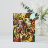 Jesus Rides de Ezel in Jeruzalem Briefkaart (Staand voorkant)