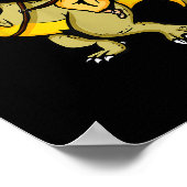 Jesus Riding a T-Rex Dinosaur Funny T-Shirt appara Poster (Hoek)