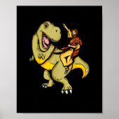 Jesus Riding a T-Rex Dinosaur Funny T-Shirt appara Poster (Voorkant)