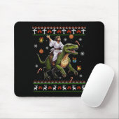 Jesus Riding Dinosaur Funny Meme Ugly Christmas Sw Muismat (Met muis)