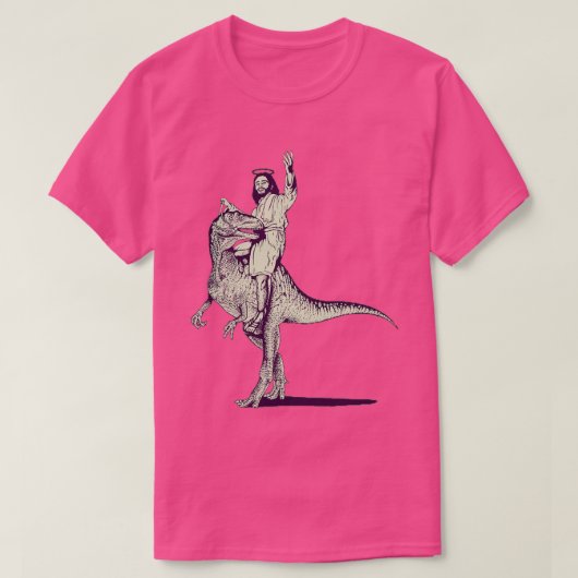 Jesus Riding Dinosaur T-shirt (Design voorkant)