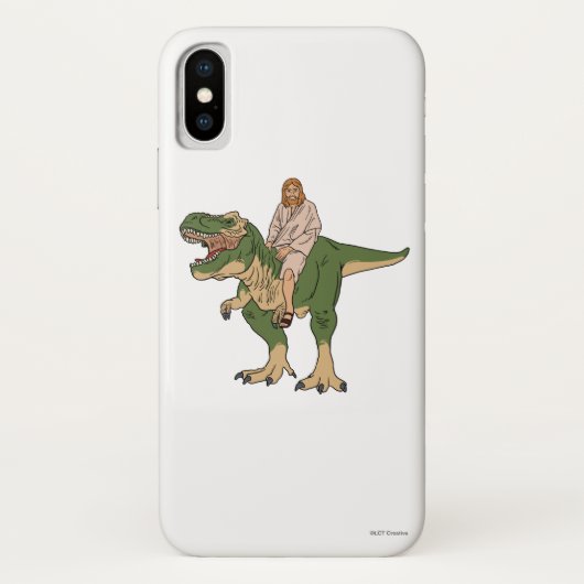 Jesus Riding T-Rex Case-Mate iPhone Case (Achterkant)
