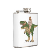 Jesus Riding T-Rex Heupfles (Rechts)