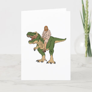Jesus Riding T-Rex Kaart