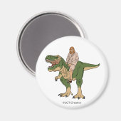 Jesus Riding T-Rex Magneet (Voorkant / Achterkant)
