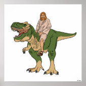 Jesus Riding T-Rex Poster (Voorkant)