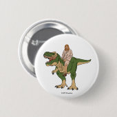 Jesus Riding T-Rex Ronde Button 5,7 Cm (Voorkant /achterkant)