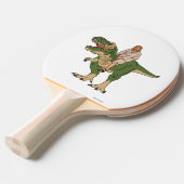 Jesus Riding T-Rex Tafeltennisbatje (Voorkant Gekanteld)