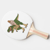 Jesus Riding T-Rex Tafeltennisbatje (Zijkant)