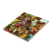 Jesus Ridt de Donkey naar Jeruzalem Tegeltje (Zijkant)