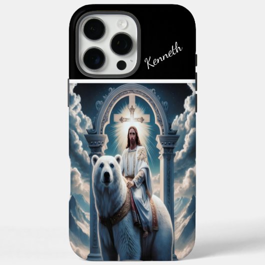 Jesus rijden op een poolster Beer Case-Mate iPhone Case (Achterkant)