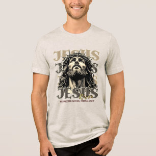 Jesus Risen - Jesus Christ Artistic Tri-Blend Shirt