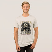 Jesus Risen - Jesus Christ Artistic Tri-Blend Shirt (Voorkant volledig)