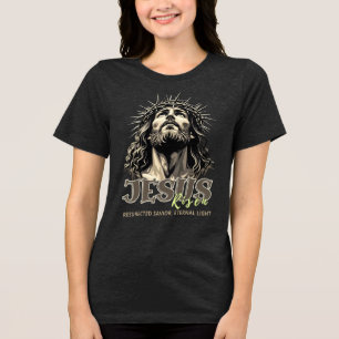 Jesus Risen - Jesus Christ Artistic Tri-Blend Shirt