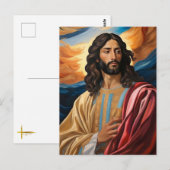*~* Jesus Robe Planet Universe Aarde AP50 Kosmos Briefkaart (Voorkant / Achterkant)