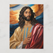 *~* Jesus Robe Planet Universe Aarde AP50 Kosmos Briefkaart (Voorkant)